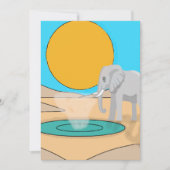 Cute Elephant Birthday Invitation | Soft Pastel  Einladung (Vorderseite)