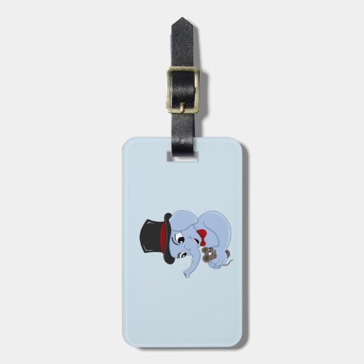Cute elephant boy cartoon gepäckanhänger (Vorderseite vertikal)