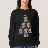 Cute Elephant Christmas Tree Sweatshirt (Vorderseite)
