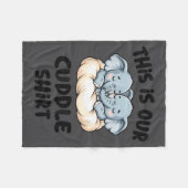 Cute Elephant Couple This Is Our Cuddle  Fleecedecke (Vorderseite (Horizontal))