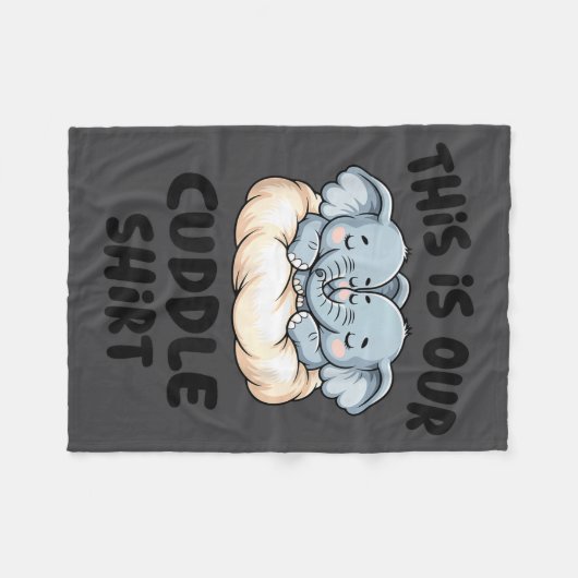 Cute Elephant Couple This Is Our Cuddle  Fleecedecke (Vorderseite (Horizontal))
