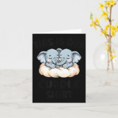 Cute Elephant Couple This Is Our Cuddle  Karte (Gelbe Blume)