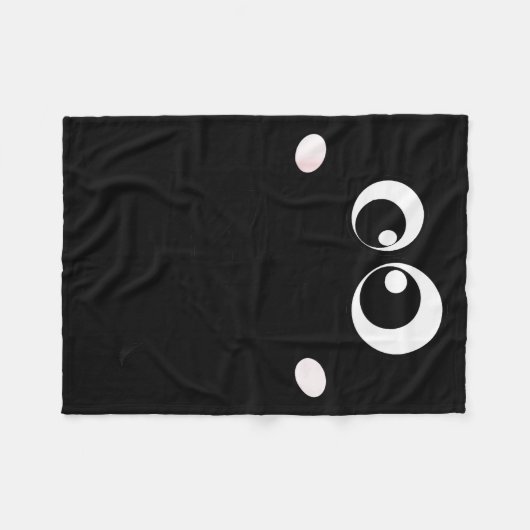 Cute Elephant Face Cartoon Style Easy Halloween Co Fleecedecke (Vorderseite (Horizontal))