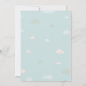 Cute Elephant Hot Air Balloon Baby Shower  Einladung (Rückseite)