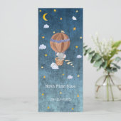 Cute Elephant in Magical Night With Moon And Stars (Stehend Vorderseite)