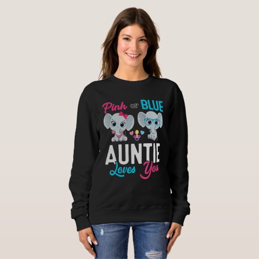 Cute Elephant Keeper Of The Gender Auntie Loves Yo Sweatshirt (Vorne ganz)