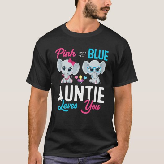 Cute Elephant Keeper Of The Gender Auntie Loves Yo T-Shirt (Vorderseite)