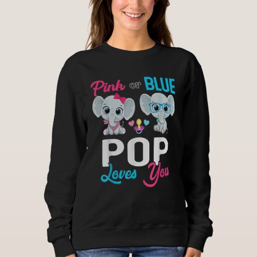 Cute Elephant Keeper Of The Gender Pop Loves You R Sweatshirt (Vorderseite)