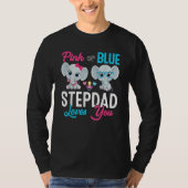 Cute Elephant Keeper Of The Gender Stepdad Loves Y T-Shirt (Vorderseite)