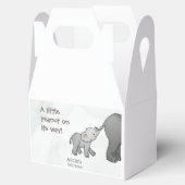 Cute Elephant Little Peanut On its Way Baby Shower Geschenkschachtel (Geöffnet)