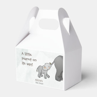 Cute Elephant Little Peanut On its Way Baby Shower Geschenkschachtel