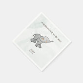 Cute Elephant Little Peanut On its Way Baby Shower Serviette (Ecke)