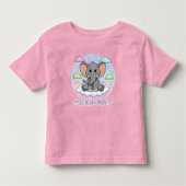 Cute Elephant on Cloud - I'm Ele-Fun-t Pun Kleinkind T-shirt (Vorderseite)