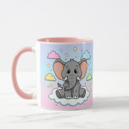 Cute Elephant on Cloud - I'm Ele-Fun-t Pun Tasse