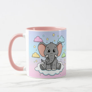 Cute Elephant on Cloud - I'm Ele-Fun-t Pun Tasse