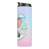Cute Elephant on Cloud - I'm Ele-Fun-t Pun Thermosbecher (Nach rechts gedreht)