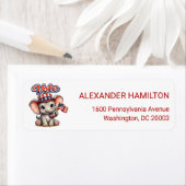 Cute Elephant Patriot Return Address (Insitu)