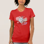 Cute Elephant Santa Hat Rose Pastel T-Shirt (Vorderseite)