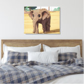 Cute elephant up close canvas print leinwanddruck (Insitu (Schlafzimmer))