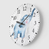 Cute Elephant Wall Clock Große Wanduhr (Winkel)
