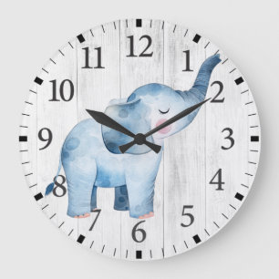 Cute Elephant Wall Clock Große Wanduhr