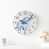 Cute Elephant Wall Clock Große Wanduhr (Zuhause)
