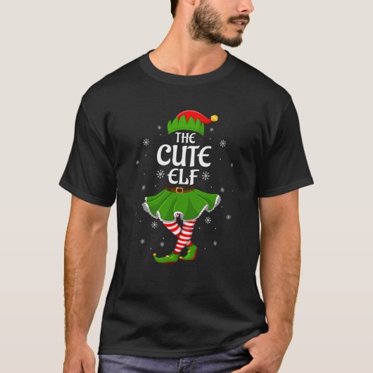 Cute Elf Christmas Family Girls Women Elf Squad Xm T-Shirt (Vorderseite)