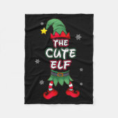Cute Elf Christmas Pajamas Pjs Matching Family Gro Fleecedecke (Vorderseite)