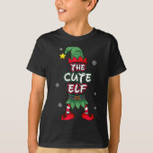 Cute Elf Christmas Pajamas Pjs Matching Family Gro T-Shirt (Vorderseite)