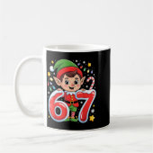 Cute Elf Six Seven 6 7 Meme Funny Christmas Costum Kaffeetasse (Links)