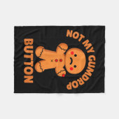 Cute Emotional Funny Gingerbread Man Not My Gumdro Fleecedecke (Vorderseite (Horizontal))