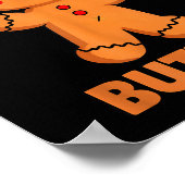 Cute Emotional Funny Gingerbread Man Not My Gumdro Poster (Ecke)