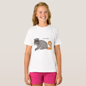 Cute Emperor Tamarin illustration cartoon T-Shirt (Vorne ganz)