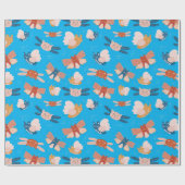 Cute-Engelchen-Muster Geschenkpapier (Flach)