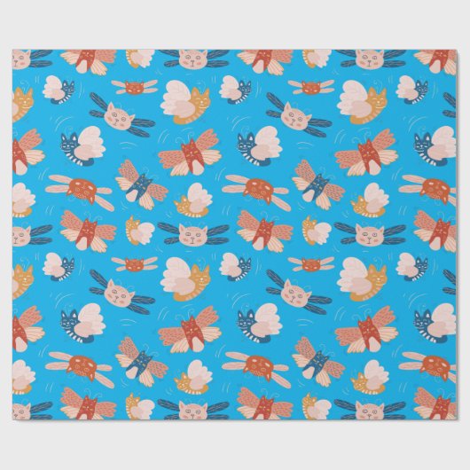 Cute-Engelchen-Muster Geschenkpapier (Flach)