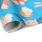 Cute-Engelchen-Muster Geschenkpapier (Rolleneckpunkt)