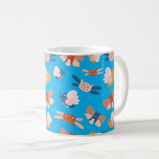 Cute-Engelchen-Muster Kaffeetasse (VorderseiteRechts)