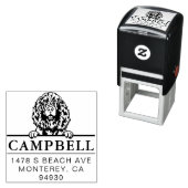 Cute English Springer Spaniel Custom Dog Address Permastempel (Beispiel)