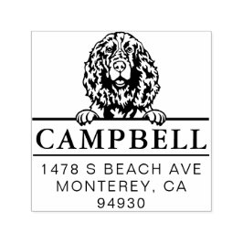 Cute English Springer Spaniel Custom Dog Address  Permastempel