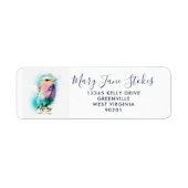 cute envelope RETURN ADDRESS watercolor bird  (Vorne)
