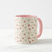 Cute Envelopes & Hearts Seamless Valentine Tasse (VorderseiteRechts)