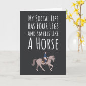 Cute Equestrian Cards Animal Equine Horse Funny Karte (Gelbe Blume)