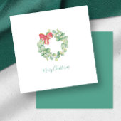 Cute Eucalyptus Wreath Watercolor Christmas Mitteilungskarte