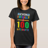 Cute Even Virtually I'm 100 Days Smarter Teacher S T-Shirt (Vorderseite)