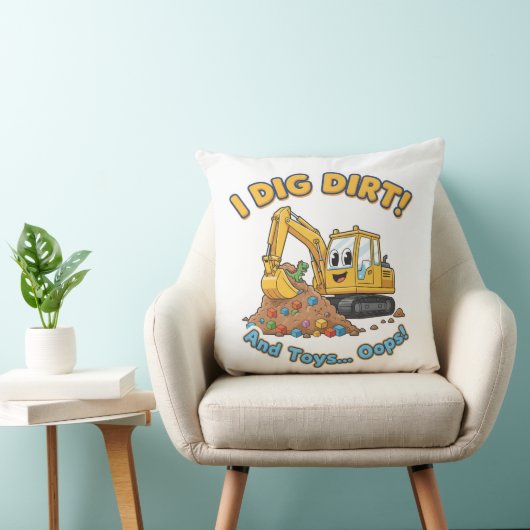 Cute Excavator-Funny Construction Decor Kissen (Stuhl )