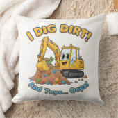 Cute Excavator-Funny Construction Decor Kissen (Decke)