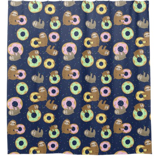 Cute Exotic Christmas Animals Shower Curtain Duschvorhang (Vorderseite)