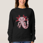 Cute Exotic Pet Axolotl Design Sweatshirt (Vorderseite)