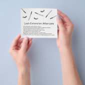 Cute Eyelash Verlängerungen Makeup Artist Aftercar Flyer (Gruppe)