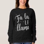 Cute “Fa La La Llama” Christmas Sweatshirt (Vorderseite)